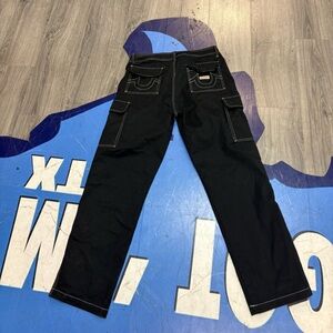 True religion Black Cargo Work Pants
